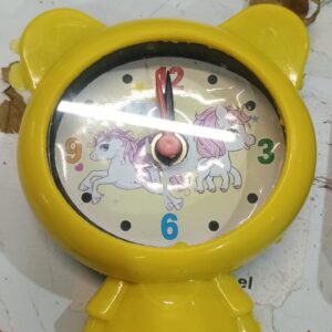 Cute Blue Dinosaur Alarm Clock For Home Yellow Color