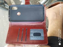 Mobishopi Complete Protection Flip Cover Inbuilt Cash Card Holder Xiaomi Mi Redmi Note 6 Pro Brown With Black