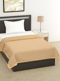 Satin Fleece Blanket For Single Bed Yellow