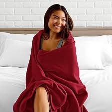 Satin Fleece Blanket For Single Bed Maroon