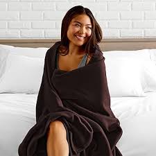 Satin Fleece Blanket For Single Bed Brown
