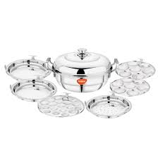 Stainless Steel Multi Kadai With 6 Plates
