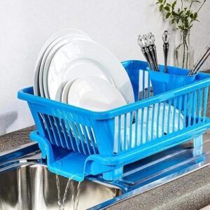 Dish Drainer Kitchen Rack Plastic Dish Drainer Washing 3 In 1 Rack Durable Plastic