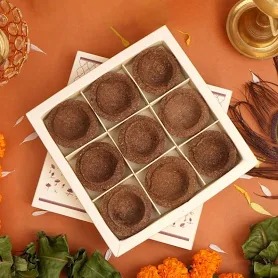 Sarvdharm Cow Dung Diya Set Of 9