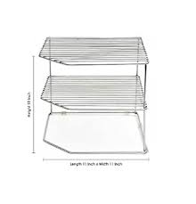 3Tier Stainless Steel Kitchen Countertop Organizer Cups Glasses