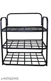 Parasitic 4 Lear Fiber And Metal Shoe Rack