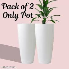 Tower Planter Pot 14 Inches Pack Of 2 Durable Planters For Indoor Outdoor Plants Flower Pot Gamla