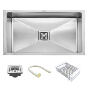 Ruha Handmade Single Bowl Kitchen Sink 32 X 20 X 10 Inches