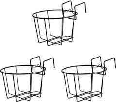 Hanging Plant Pot Set Of E4 Black Iron