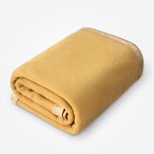 Satin Fleece Blanket For Single Yellow