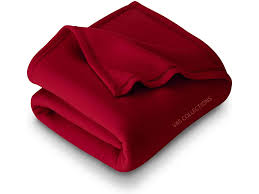 Satin Fleece Blanket For Single Maroon