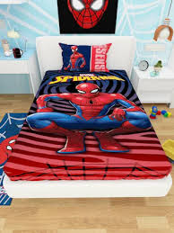 Marvel Spiderman Single Bed Bedsheet For Kids Multicolour
