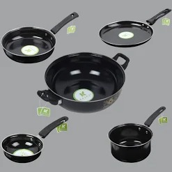 Cookpro Cookpro 5 Pcs Cookware Set Gas Stove Coated Cookware Set Cast Iron 5 Piece