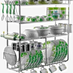 Avail Utensil Kitchen Rack Steel 5 Layer 31 To 30 Wall Mount Kitchen Dish Rack Stand Kitchen Organizer Stand Kitchen Stand