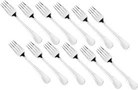 Indian Cloud Fork Spoons Pack Of 12 Stainless Steel Table Spoon Salad Spoon Set