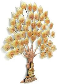 Hansart Pan Tree Metal Wall Art With Led Light For Home Or Office