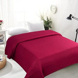 Satin Fleece Blanket For Single Bed Maroon