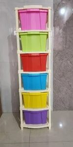6 Layer Modular Storage Drawer Multi Colour