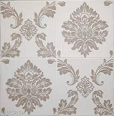 Interiors Interiors 3D Foam Creem White Wallpaper Wall Pe Foam Wall Stickers Diy Wall Decor 70 X 77Cm Appx 5 Point 8Sq Feet Pack Of 2