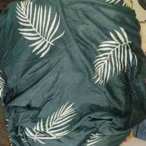 Green Printed Colour King Size Elastic Bed Sheet