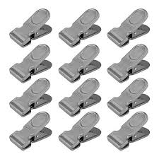 Zureni Plastic Grey Heavy Duty Clothes Pin Clips 12 Pcs
