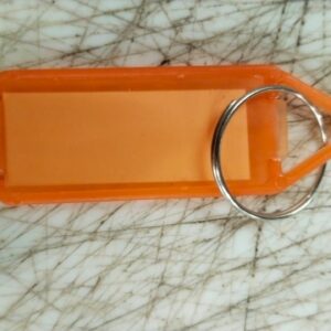 Orange Colour Rectangular Plain Acrylic Keychain Pack Of 10