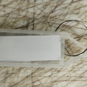 White Colour Rectangular Plain Acrylic Keychain Pack Of 10