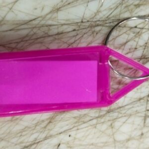 Pink Colour Rectangular Plain Acrylic Keychain Pack Of 10
