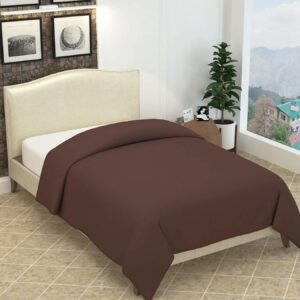 Satin Fleece Blanket For Single Bed Brown Colour