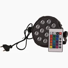 Dj Light 12 Led Mini Par Light Indoor Lighting System Diwali Mandir Pooja Room Festival Decorations 12 Led Par Light Corded Electric Black