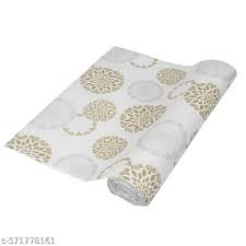 Mahira 5 Meter Long Shelf Protector Wardrobe Sheet Roll Mat Drawer Liners Kitchen Shelves Shelf Roll Cupboard Almirah Anti Slip Waterproof White Rangoli Print