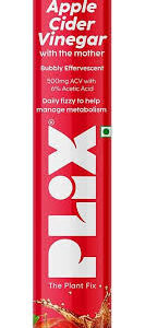 Plix The Plant Fix Apple Cider Vinegar Effervescent Vitamin B6 B12 Cola 15 Tablets