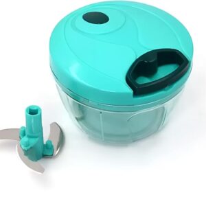 Deodap Vegetable Chopper Handy Efficient Kitchen Cutter Powerful Chopper Color Green