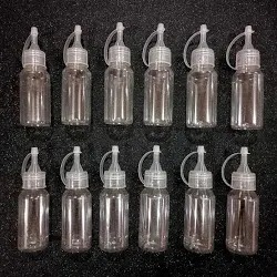 Empty Bottles For Rangoli Colors With Nozzle 10 Pcs