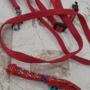 Cat Harness And Collar Red