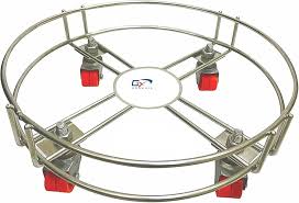Stainless Steel Gas Cylinder Trolley With Wheels Gas Cylinder Stand