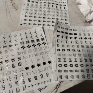 Transparent Switch Id Stickers For Switch Boards 52 Designs Pack Of 330 Pieces