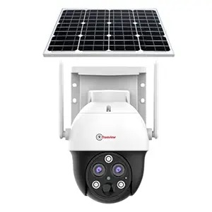 Trueview 4G Sim 3Mp Dual Lens Solar Powered Security Camera With Solar Wireless Cctv Camera