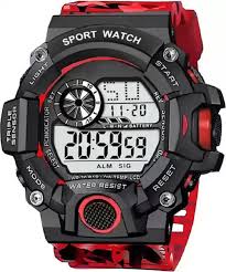 Hala Water Resistance Red And Black Automatic Watch