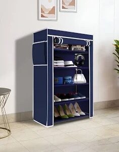 5 Layer Shoe Rack Navy Blue