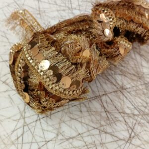 Golden Cotton Dabka Lace 4M