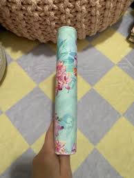 FloralPatterned Shelf Mat Green Printed 5Mtr