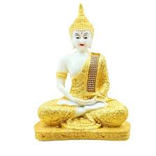 Meditating Buddha Statue Polyresin Idol Showpiece