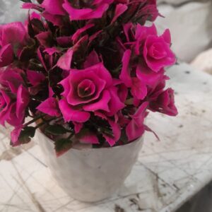 Pink Artificial Flowers Pot For Decoration