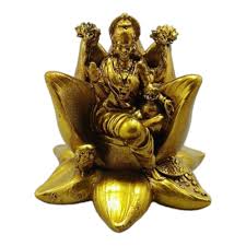 Laxmi Gold Metal Metallic Prayer Room Small Showpiece