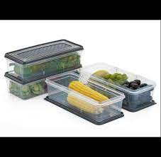 Fish Plastic Container Set Of 6 Grey