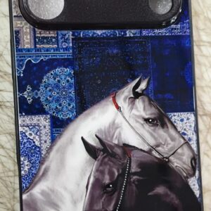 Regal Stallion Tapestry Glass Case Iphone 17 Pro Back Cover