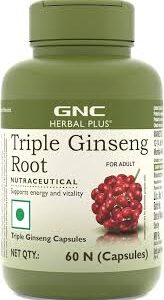 Gnc Herbal Plus Triple Ginseng Root 60 Capsules