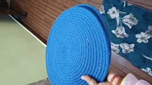 Cotton Braided Blue Mats 30Cm Round Best Water Home Office Decor Bedside Table