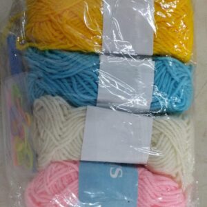 Multicolor Cotton Yarn Crochet Cotton Knitting Soft Warm 4 Pcs